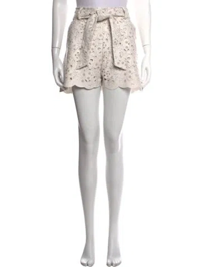 Pre-owned Christy Lynn Patterned Mini Shorts In Neutrals