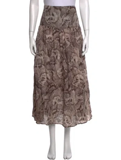 Pre-owned Christy Lynn Printed Long Skirt In Multicolor