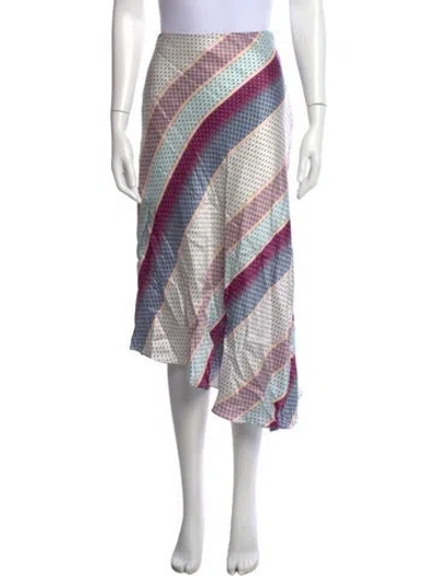 Pre-owned Christy Lynn Printed Midi Length Skirt In Multicolor