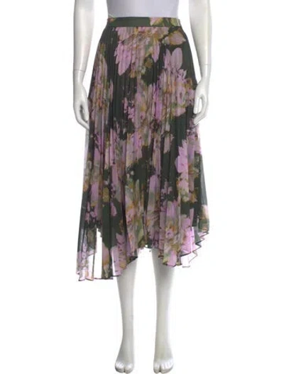 Pre-owned Christy Lynn Printed Midi Length Skirt W/ Tags In Multi