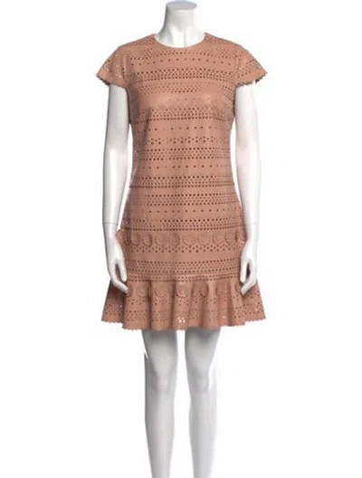 Pre-owned Christy Lynn Printed Mini Dress In Pink