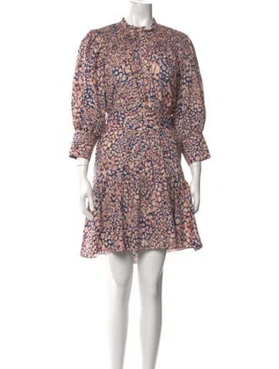 Pre-owned Christy Lynn Printed Mini Dress In Pink
