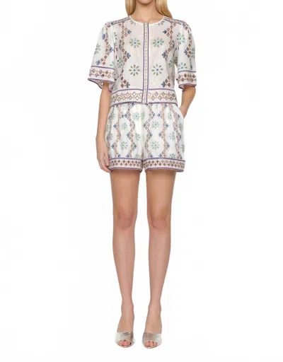 Christy Lynn Ray Top In Capri Ivory