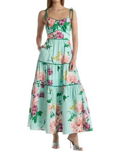 Christy Lynn Saphina Midi Dress In Mint Tranquility In Green