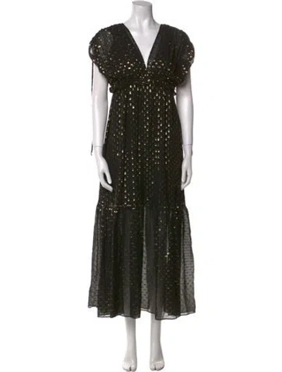 Pre-owned Christy Lynn Silk Long Dress In Multi