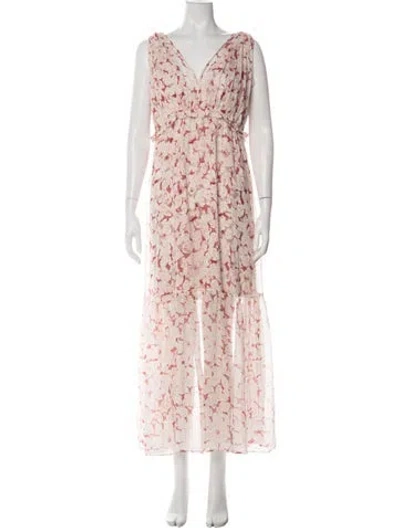 Pre-owned Christy Lynn Silk Long Dress In Multi