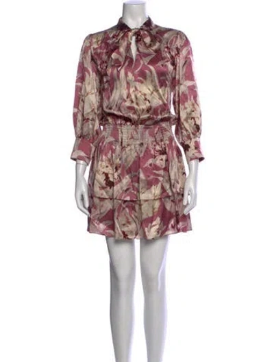 Pre-owned Christy Lynn Silk Mini Dress W/ Tags In Multi