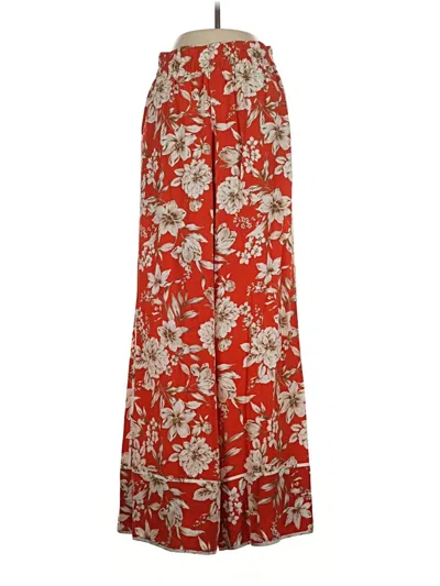 Pre-owned Christy Lynn Silk Pants In Red