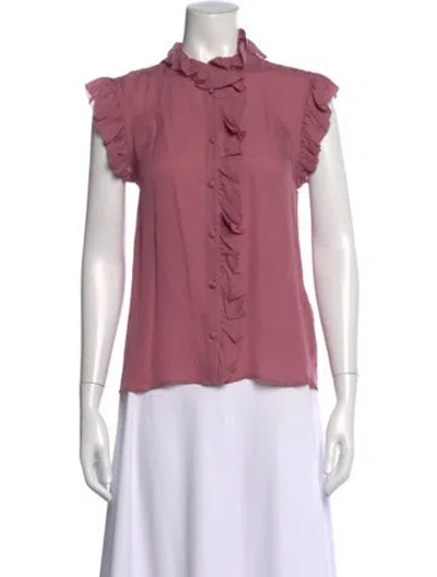 Pre-owned Christy Lynn Silk Sleeveless Blouse In Pink
