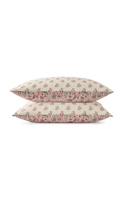 Christy - Newstead Standard Pillowcase Pair - Red In Multi