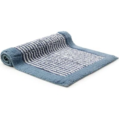 Christy Portobello Stripe Coastal Inspired Bath Rugs In Blue