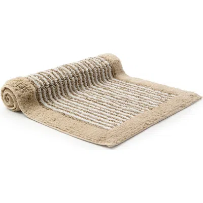 Christy Portobello Stripe Coastal Inspired Bath Rugs In Brown