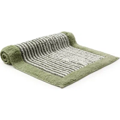 Christy Portobello Stripe Coastal Inspired Bath Rugs In Green