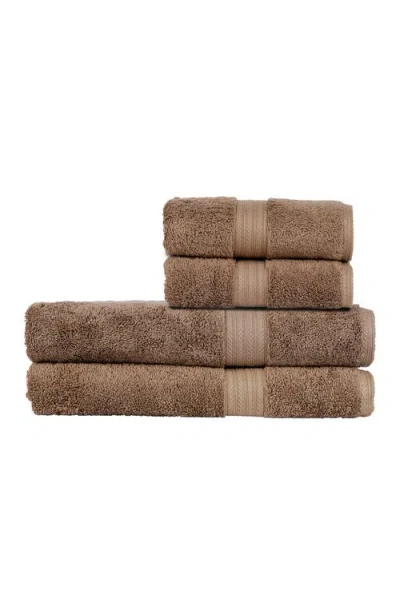 Christy Renaissance Classic 100% Egyptian Cotton 4 Piece Bath Sheet Set In Brown