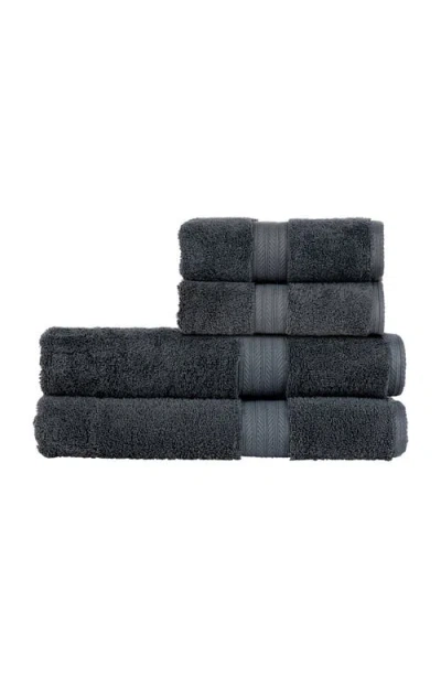Christy Renaissance Classic 100% Egyptian Cotton 4 Piece Bath Sheet Set In Gray