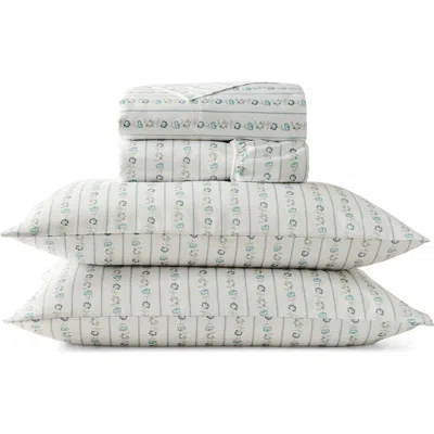 Christy Rosamund Botanical Luxury Cotton Sateen Sheet Set Bundles In Blue