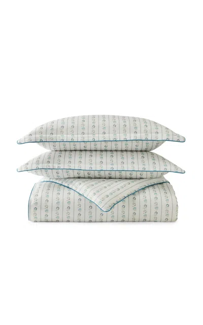 Christy - Rosamund Queen Duvet Cover Set - Blue