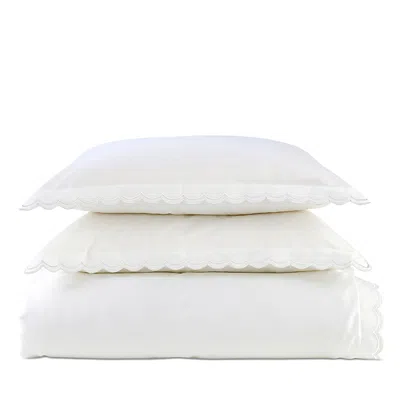 Christy Scallop Edge Duvet Cover Set, King California King In White