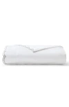 Christy Scallop Edge Luxury Cotton Sateen Flat Sheets In Silver