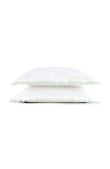 Christy Scallop Edge Luxury Cotton Sateen Oxford Style Pillow Sham Pairs In Green