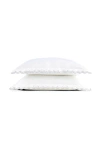 Christy Scallop Edge Luxury Cotton Sateen Oxford Style Pillow Sham Pairs In Silver