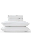 Christy Scallop Edge Luxury Cotton Sateen Sheet Set Bundles In White