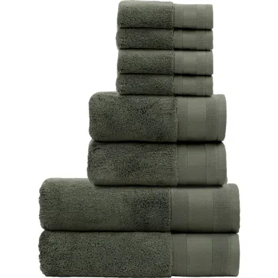 Christy Signature Luxury 100% Cotton 8 Piece Towel Bales In Green