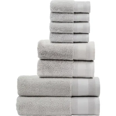 Christy Signature Luxury 100% Cotton 8 Piece Towel Bales In Gray