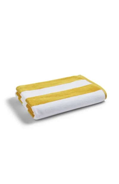 Christy Takeaway Yarn-dyed Striped Beach Towels In Yellow