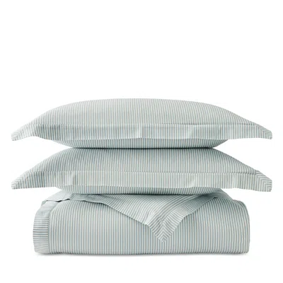 Christy Ticking Stripe Duvet Cover Set, King/california King In Green
