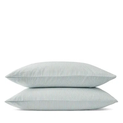 Christy Ticking Stripe Twill King Pillowcases, Pair In Blue