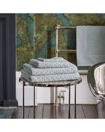 Christy Trellis Collection Set Of 12 Towels - Glacier In Blue