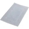 Christy Trellis Textured Cotton Rayon Fibre Blend Bath Mat In Glacier