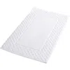Christy Trellis Textured Cotton Rayon Fibre Blend Bath Mat In White