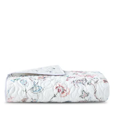Christy Tropical Floral Cotton Coverlet And Sham Set, Full/queen - Exclusive In Blue