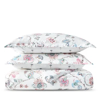Christy Tropical Floral Cotton Sateen Reversible Duvet Cover Set, Full/queen - Exclusive In Multi