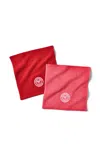 Christy - Wimbledon Face Cloth Pair - Pink In Red