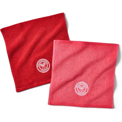 Christy Wimbledon Luxury Cotton Washcloth Pack In Red