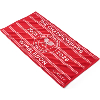Christy Wimbledon Official Championship 2026 Iconic Towels In Red