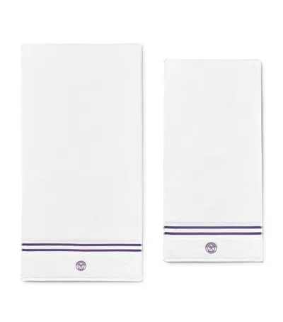 Christy X Wimbledon Baseline Bath And Hand Towel Set In Multi