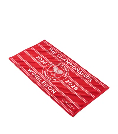 Christy X Wimbledon Championship 2026 Bath Towel In Red