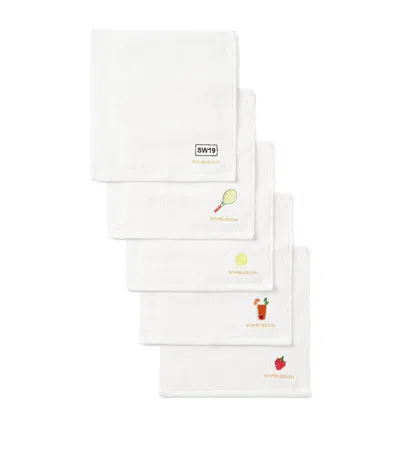Christy X Wimbledon Face Cloths In Multi