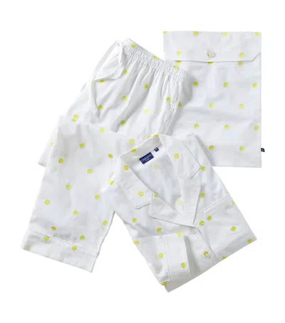 Christy X Wimbledon Tennis Ball Pyjama Set In White