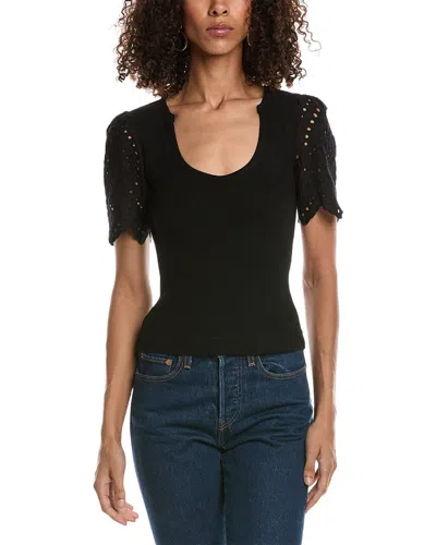 Chrldr Alfee Eyelet Sleeve T-shirt