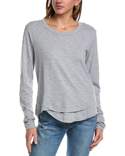 Chrldr Ava Mock Layer T-shirt In Gray