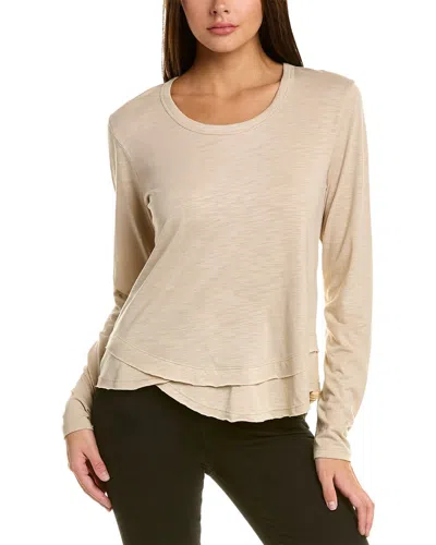 Chrldr Ava Mock Layer T-shirt In Neutral