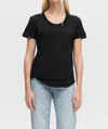 Chrldr Ava Short Sleeve Tee In Black In Black