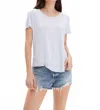 Chrldr Ava Short Sleeve Tee In Limestone In White