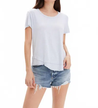 Chrldr Ava Short Sleeve Tee In Limestone In White