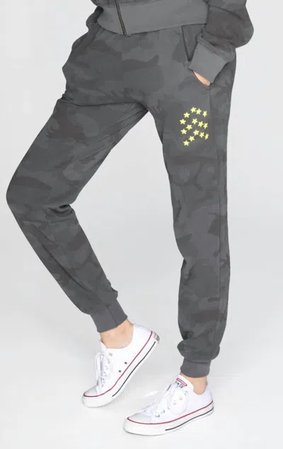 Chrldr Black Camo -flat Pocket Sweatpants In Vintage Black In Gray